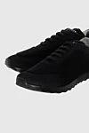 Kiton Black wool sneakers for men - wool, polyester (PL). laces. height 2 cm. Country of manufacture: Italy. Care: specialized cleaning - photo 5