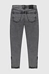 Gray women's jeans with side zippers Jacob Cohen - contrasting seams. three front pockets, two back pockets. 100% cotton. zipper, buttons. Country of manufacture: Italy. Care: specialized cleaning - photo 6