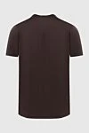 Men's knitted T-shirt in a noble coffee-chocolate shade (markdown) Cesare di Napoli - 100% cotton. Country of manufacture: Italy. Care: specialized cleaning - photo 6