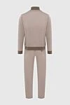 Billionaire Костюм спортивный мужской из шёлка и хлопка бежевый - Контрастная молния и манжеты, логотип бренда. 50% шёлк, 50% хлопок. Кулиска, молния. Четыре боковых кармана. Страна производитель: Италия. Уход: специализированная чистка - фото 7