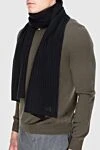 Black cashmere scarf for men Billionaire - 100% cashmere. Country of manufacture: Italy. Care: specialized cleaning - photo 2