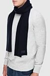 Cashmere scarf blue for men Billionaire - 100% cashmere. Country of manufacture: Italy. Care: specialized cleaning - photo 2