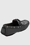 Men's moccasins made of genuine leather and alligator leather gray Cesare di Napoli - Decorative lacing. 50% genuine leather, 50% alligator skin. Interior: Leather. Insole: Leather. Outsole: Other materials. Country of manufacture: Italy. Care: specialized cleaning - photo 4