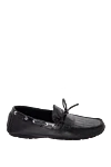 Cesare di Napoli Men's moccasins made of genuine leather and alligator leather black - Decorative lacing. 50% genuine leather, 50% alligator skin. Interior: Leather. Insole: Leather. Outsole: Other materials. Country of manufacture: Italy. Care: specialized cleaning - photo 1