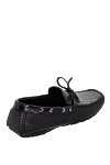 Men's moccasins made of genuine leather and alligator leather black Cesare di Napoli - Decorative lacing. 50% genuine leather, 50% alligator skin. Interior: Leather. Insole: Leather. Outsole: Other materials. Country of manufacture: Italy. Care: specialized cleaning - photo 4