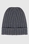 Gran Sasso Gray cashmere hat for men - 100% cashmere. Country of manufacture: Italy. Care: specialized cleaning - photo 1