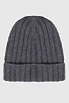 Gran Sasso Gray cashmere hat for men - 100% cashmere. Country of manufacture: Italy. Care: specialized cleaning - photo 3