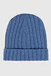 Gran Sasso Cashmere hat blue for men - 100% cashmere. Country of manufacture: Italy. Care: specialized cleaning - photo 3