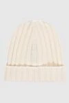 Gran Sasso White cashmere hat for men - 100% cashmere. Country of manufacture: Italy. Care: specialized cleaning - photo 3