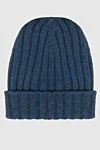 Gran Sasso Cashmere hat blue for men - 100% cashmere. Country of manufacture: Italy. Care: specialized cleaning - photo 1