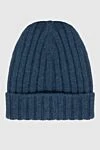 Gran Sasso Cashmere hat blue for men - 100% cashmere. Country of manufacture: Italy. Care: specialized cleaning - photo 3