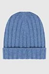 Gran Sasso Cashmere hat blue for men - 100% cashmere. Country of manufacture: Italy. Care: specialized cleaning - photo 3