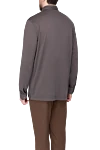 Brown cotton shirt for men Gran Sasso - 100% cotton. Closure: buttons. Country of manufacture: Italy. Care: specialized cleaning - photo 4
