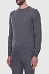 Gran Sasso Cashmere jumper gray for men - 100% cashmere. Country of manufacture: Italy. Care: specialized cleaning - photo 3