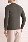 Green cotton jumper. men's Gran Sasso - 100% cotton. Country of manufacture: Italy. Care: specialized cleaning - photo 4