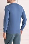 Blue cotton jumper for men Gran Sasso - 100% cotton. Country of manufacture: Italy. Care: specialized cleaning - photo 4