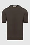 Gran Sasso Brown men's short sleeve jumper - 100% cotton. short sleeve. Country of manufacture: Italy. Care: specialized cleaning - photo 1