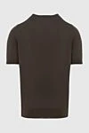 Brown men's short sleeve jumper Gran Sasso - 100% cotton. short sleeve. Country of manufacture: Italy. Care: specialized cleaning - photo 6