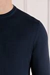 Gran Sasso Cotton blue jumper for men - 100% cotton. Country of manufacture: Italy. Care: specialized cleaning - photo 5