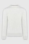 Gran Sasso White men's silk and cotton jumper - 55% silk,. 45% cotton. Country of manufacture: Italy. Care: specialized cleaning - photo 1