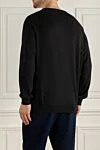 Black cotton jumper for men Gran Sasso - 100% cotton. Country of manufacture: Italy. Care: specialized cleaning - photo 4