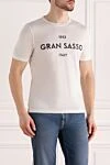 Gran Sasso White cotton T-shirt for men - 100% cotton. Country of manufacture: Italy. Care: specialized cleaning - photo 3