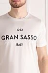 Gran Sasso White cotton T-shirt for men - 100% cotton. Country of manufacture: Italy. Care: specialized cleaning - photo 5