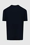 Cotton blue T-shirt for men Gran Sasso - 100% cotton. Country of manufacture: Italy. Care: specialized cleaning - photo 6