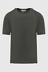 Gran Sasso Men's green linen T-shirt - 97% linen, 3% elastane. Country of manufacture: Italy. Care: specialized cleaning - photo 1