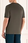 Men's green linen T-shirt Gran Sasso - 97% linen, 3% elastane. Country of manufacture: Italy. Care: specialized cleaning - photo 4