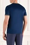 Cotton blue T-shirt for men Gran Sasso - 100% cotton. Country of manufacture: Italy. Care: specialized cleaning - photo 4