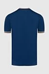 Cotton blue T-shirt for men Gran Sasso - 100% cotton. Country of manufacture: Italy. Care: specialized cleaning - photo 6