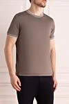 Gran Sasso Beige cotton T-shirt for men - 100% cotton. Country of manufacture: Italy. Care: specialized cleaning - photo 3