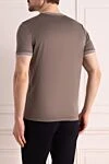 Beige cotton T-shirt for men Gran Sasso - 100% cotton. Country of manufacture: Italy. Care: specialized cleaning - photo 4