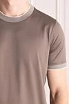 Gran Sasso Beige cotton T-shirt for men - 100% cotton. Country of manufacture: Italy. Care: specialized cleaning - photo 5