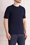 Gran Sasso T-shirt cotton blue for men - 100% cotton. Country of manufacture: Italy. Care: specialized cleaning - photo 3