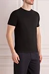 Gran Sasso Black cotton T-shirt for men - 100% cotton. Country of manufacture: Italy. Care: specialized cleaning - photo 3