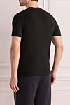 Black cotton T-shirt for men Gran Sasso - 100% cotton. Country of manufacture: Italy. Care: specialized cleaning - photo 4