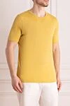 Gran Sasso Linen yellow T-shirt for men - 100% linen. Country of manufacture: Italy. Care: specialized cleaning - photo 3