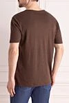 Linen brown T-shirt for men Gran Sasso - 100% linen. Country of manufacture: Italy. Care: specialized cleaning - photo 4