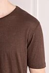 Gran Sasso Linen brown T-shirt for men - 100% linen. Country of manufacture: Italy. Care: specialized cleaning - photo 5