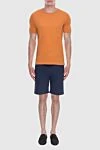 Linen orange T-shirt for men Gran Sasso - 100% linen. Country of manufacture: Italy. Care: specialized cleaning - photo 2