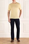 Linen yellow T-shirt for men Gran Sasso - 100% linen. Country of manufacture: Italy. Care: specialized cleaning - photo 2