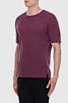 Gran Sasso Red linen T-shirt for men - 100% linen. Country of manufacture: Italy. Care: specialized cleaning - photo 3