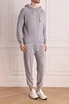 Gran Sasso Sports suit gray for men - 85% cotton 15% cashmere. Fastener: drawstring, zipper. Hood: yes. Country of manufacture: Italy. Care: specialized cleaning - photo 3