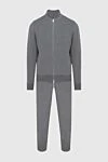 Gran Sasso Gray cotton sports suit for men - 95% cotton, 5% elastane. Fastener: drawstring, zipper. Country of manufacture: Italy. Care: specialized cleaning - photo 1