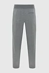 Gran Sasso Gray cotton sports pants for men - 95% cotton, 5% elastane. Drawstring. Back pocket. Country of manufacture: Italy. Care: specialized cleaning - photo 5