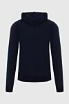 Blue woolen sports sweatshirt for men Gran Sasso - 100% wool. Fastener: zipper. Country of manufacture: Italy. Care: specialized cleaning - photo 6