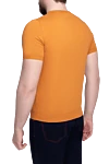 Orange short sleeve jumper for men Gran Sasso - 100% cotton. short sleeve. Country of manufacture: Italy. Care: specialized cleaning - photo 4