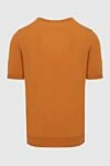 Orange short sleeve jumper for men Gran Sasso - 100% cotton. short sleeve. Country of manufacture: Italy. Care: specialized cleaning - photo 6